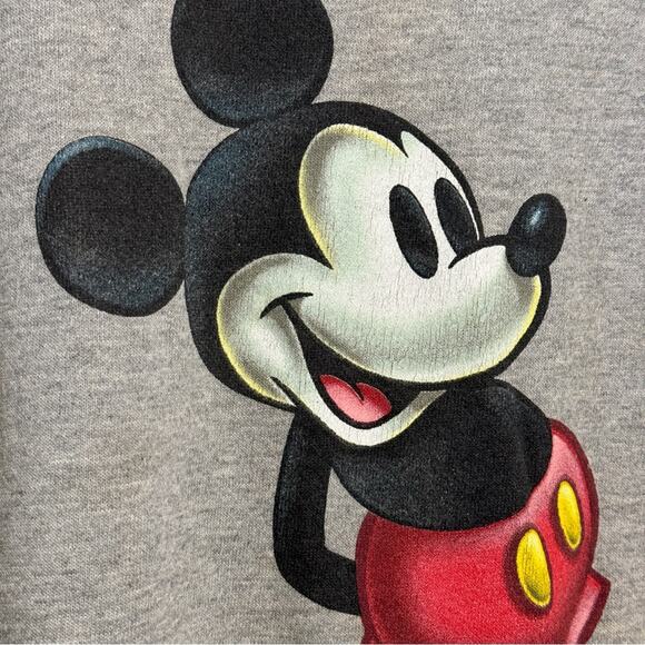 Vintage 90s Walt Disney World Mickey Mouse Sweatshirt Gray Rare Size XL - Picture 3 of 5